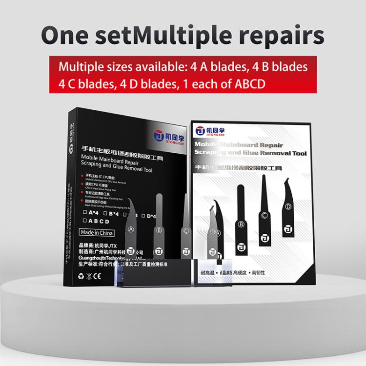 JTX DP-4 4 in 1 Hand Grinding Multifunctional Motherboard CPU IC Glue Removal Blades, JTX DP-4