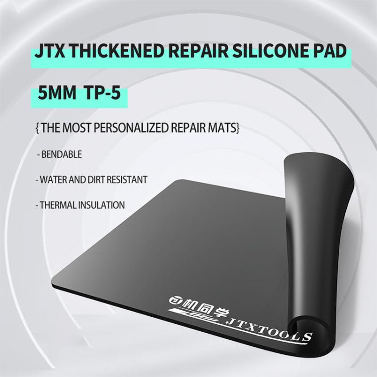 JTX TP-5 5mm Antistatic Anti-Slip Extra Thick Insulated Repair Black Silicone Pad, JTX TP-5