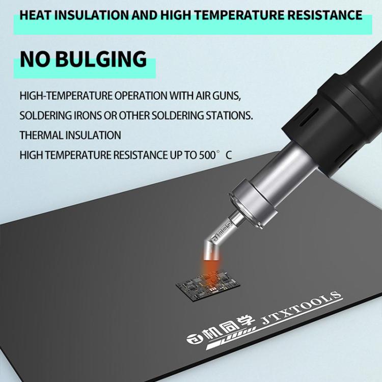 JTX TP-5 5mm Antistatic Anti-Slip Extra Thick Insulated Repair Black Silicone Pad, JTX TP-5