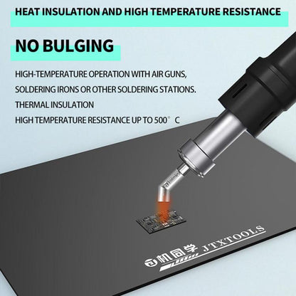 JTX TP-5 5mm Antistatic Anti-Slip Extra Thick Insulated Repair Black Silicone Pad, JTX TP-5