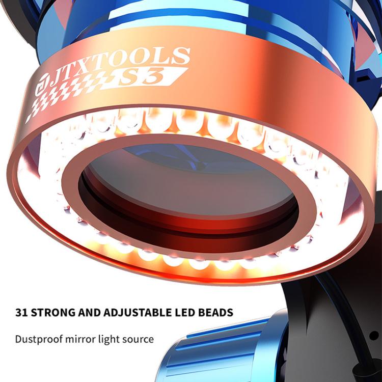 JTX SM-3 7-60X Adjustable Zoom Trinocular Stereo Microscope, JTX SM-3