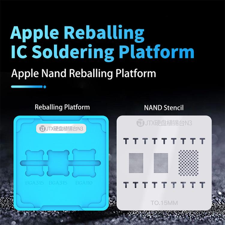 JTX N3 BGA Planting Tin Reballing Stencil Platform Set, JTX N3