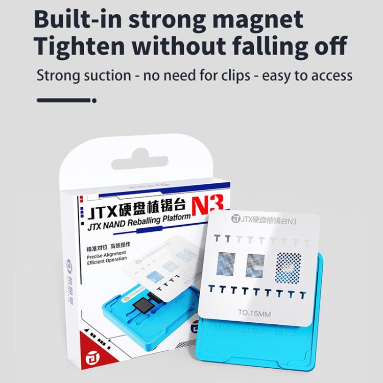 JTX N3 BGA Planting Tin Reballing Stencil Platform Set, JTX N3