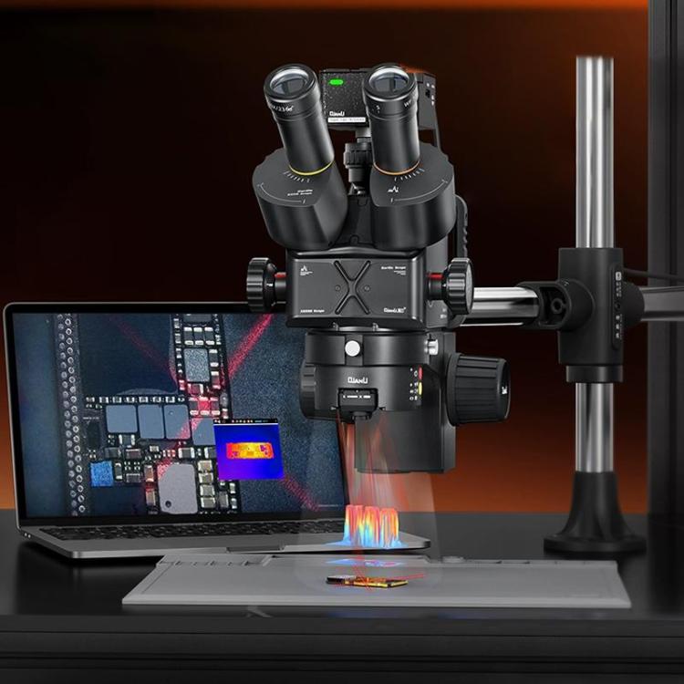 QianLi 6558 6.5X-58X Gorilla Trinocular Microscope with Light Source + CX60S Camera, with Light Source + CX60S Camera,US Plug, with Light Source + CX60S Camera,EU Plug