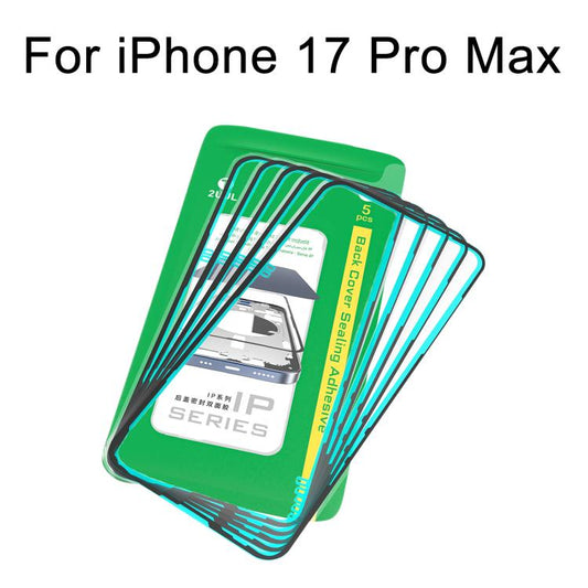 2UUL IP Series Back Cover Sealing Adhesive (5pcs/Box), For iPhone 17 Pro Max, For iPhone 17 Pro, For iPhone 17, For iPhone Air, For iPhone 16 Pro Max, For iPhone 16 Pro, For iPhone 16 Plus, For iPhone 16, For iPhone 15 Pro Max, For iPhone 15 Pro