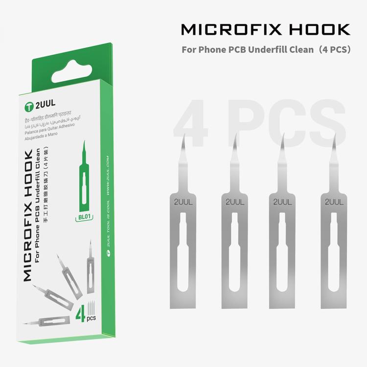 2UUL BL01 MicroFix Hook Manual Sanding and Glue Removal Blades