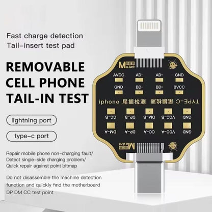 MaAnt Non-Remove Phone Tail Plug Charging Fault Test Board for iPhone / Android, MaAnt Tail Plug Test Board