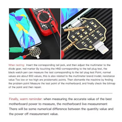 MaAnt Non-Remove Phone Tail Plug Charging Fault Test Board for iPhone / Android, MaAnt Tail Plug Test Board
