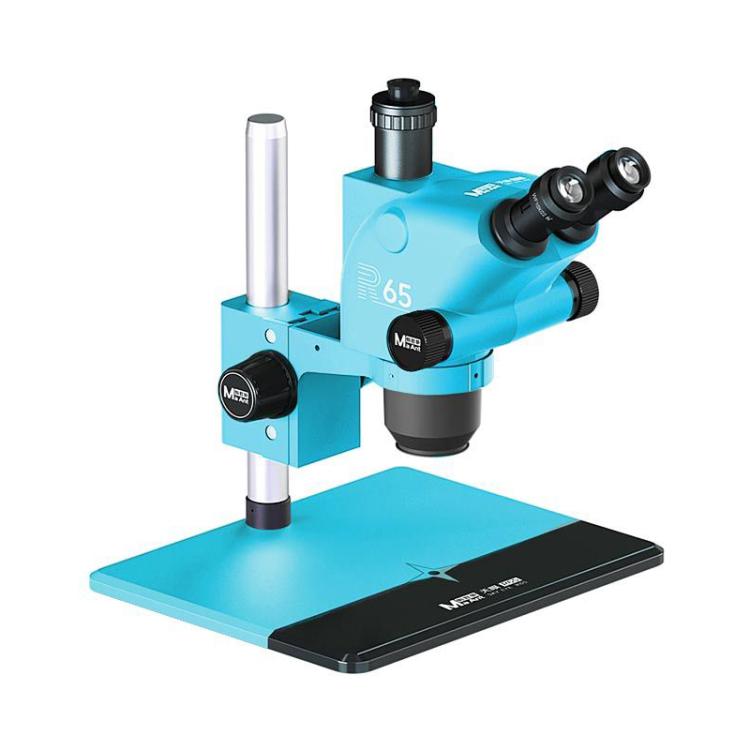 MaAnt R65 Sky Eye 6.5-65X Synchronous Zoom Trinocular Stereo Microscope with Aluminum Alloy Base, MaAnt R65(Blue), MaAnt R65(Green)  MaAnt R65 天眼 6.5-65倍同步变焦三目立体显微镜，配备铝合金底座（绿色）