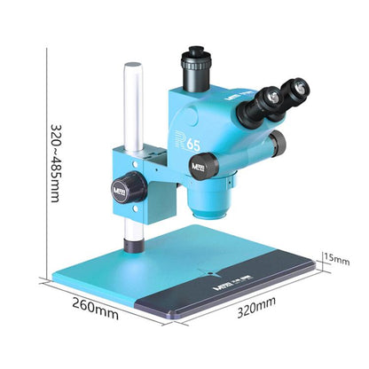 MaAnt R65 Sky Eye 6.5-65X Synchronous Zoom Trinocular Stereo Microscope with Aluminum Alloy Base, MaAnt R65(Blue), MaAnt R65(Green)  MaAnt R65 天眼 6.5-65倍同步变焦三目立体显微镜，配备铝合金底座（绿色）