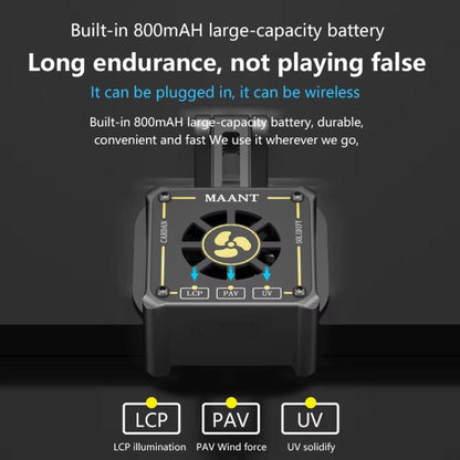 MaAnt M066 3W Multi-function Rechargeable UV Curing Cooling Fan, MaAnt M066