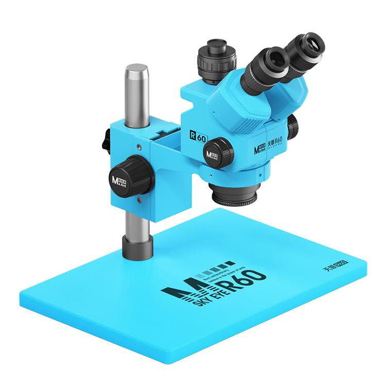 MaAnt Sky Eye R60 7-60X Colorful Trinocular Microscope with Large Base