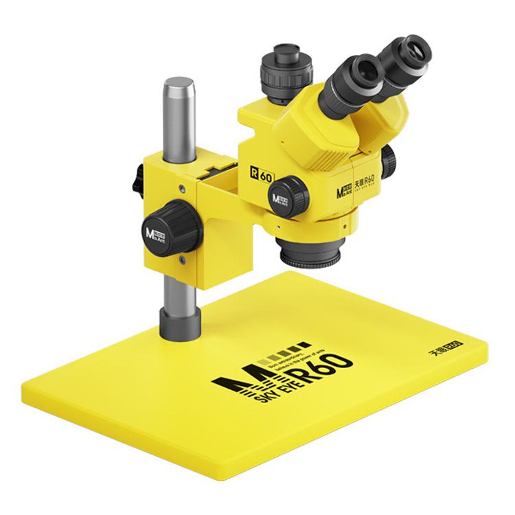 MaAnt Sky Eye R60 7-60X Colorful Trinocular Microscope with Large Base