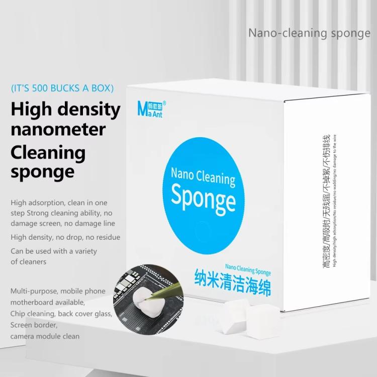 MaAnt MY-065 High Density Nanometer Cleaning Sponges (500pcs/Box), MaAnt MY-065