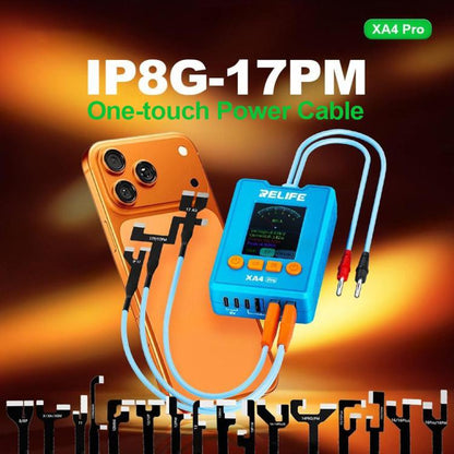 RELIFE XA4 Pro One-Touch HD Display Power Cable with USB / Type-C Dual Interface for iPhone 8-17 Pro Max