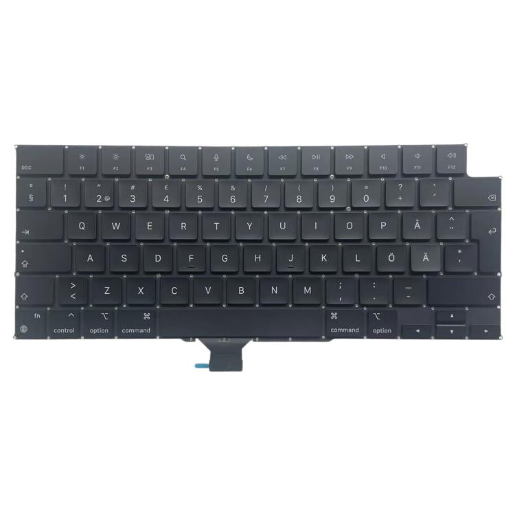 UK Big Enter Version Sweden Keyboard, For MacBook Pro 16.2 A3186, For MacBook Pro 16.2 A3403, For MacBook Pro 14.2 A3401, For MacBook Pro 14.2 A3185