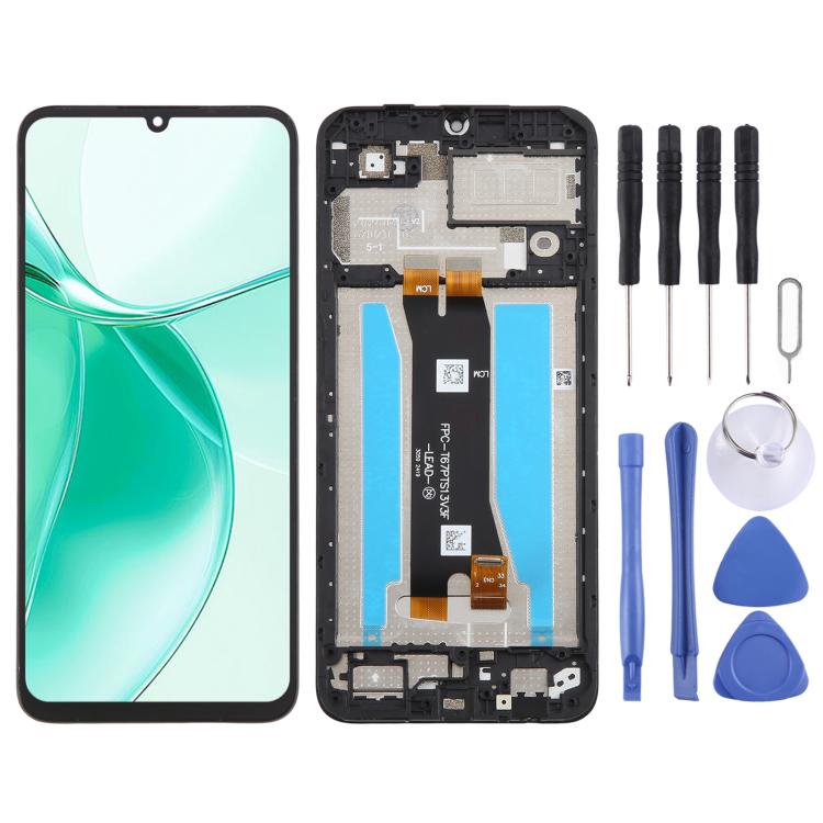 LCD Screen Digitizer Full Assembly with Frame, For ZTE Blade A76 4G Z2474, For ZTE Blade A76 5G Z2469N, For ZTE Blade A36 Z2472, For ZTE Blade A56 Z2473, For ZTE Blade A75 5G Z2357N, For ZTE Blade A35 Z2453, For ZTE Blade A55 Z2450