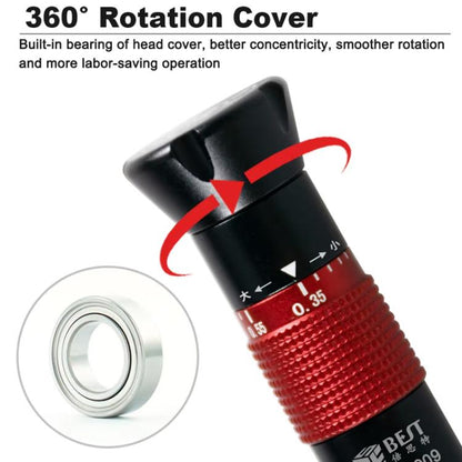 BEST BST-9909 7 in 1 Adjustable Torque Screwdriver Set with S2 Screwdriver Bits, BEST BST-9909