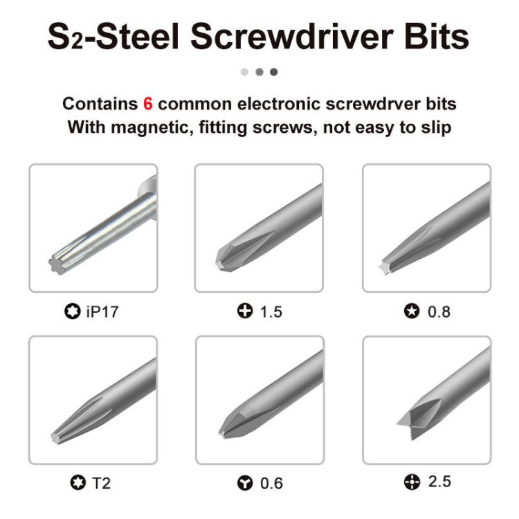 BEST BST-9909 7 in 1 Adjustable Torque Screwdriver Set with S2 Screwdriver Bits, BEST BST-9909