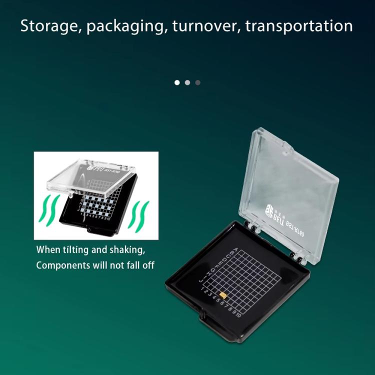 BEST BST-R760 Mini Anti-static Transparent Self-adsorbing Chip Plastic Box, BEST BST-R760