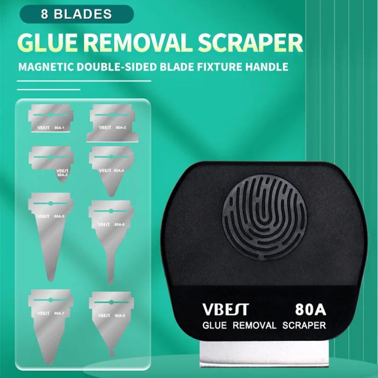 BEST VBST-80A Stainless Steel Multipurpose Magnetic Double-sided Glue Removal Scraper Set, BEST VBST-80A