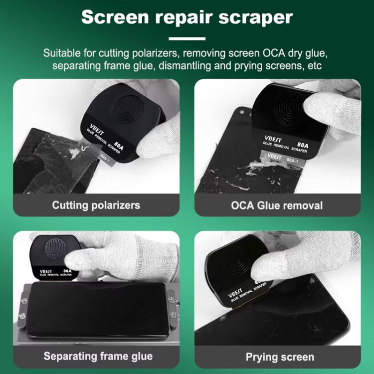 BEST VBST-80A Stainless Steel Multipurpose Magnetic Double-sided Glue Removal Scraper Set, BEST VBST-80A