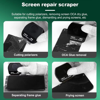 BEST VBST-80A Stainless Steel Multipurpose Magnetic Double-sided Glue Removal Scraper Set, BEST VBST-80A