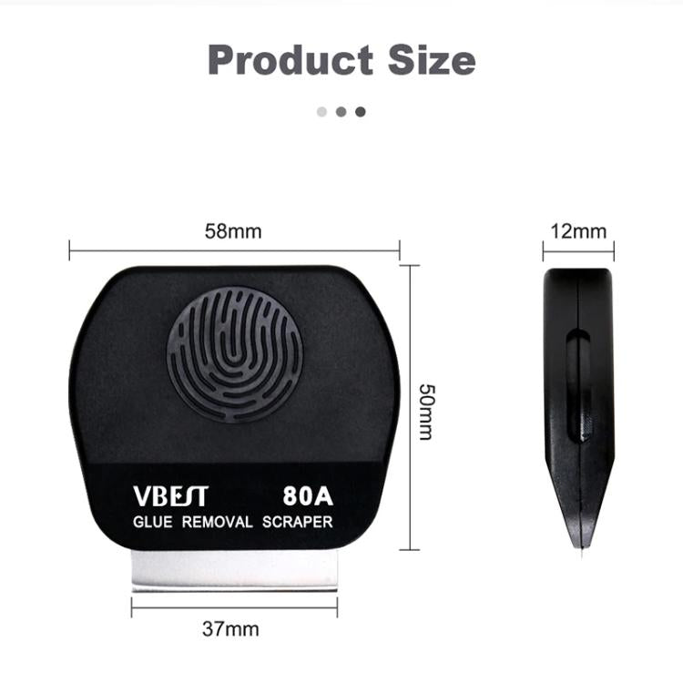 BEST VBST-80A Stainless Steel Multipurpose Magnetic Double-sided Glue Removal Scraper Set, BEST VBST-80A