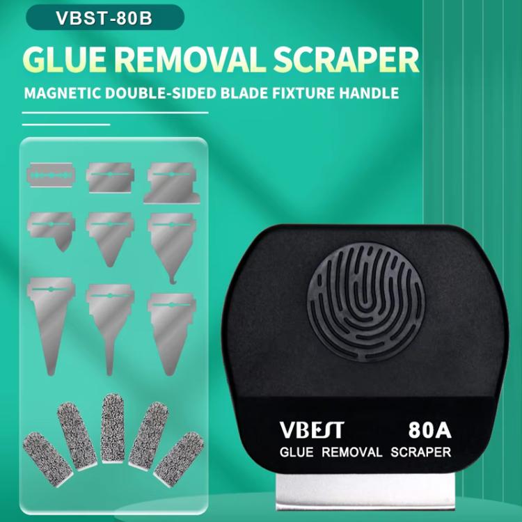 BEST VBST-80B Stainless Steel Multipurpose Magnetic Double-sided Glue Removal Scraper Set, BEST VBST-80B
