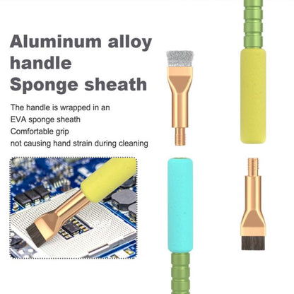 BEST VBST-81 Motherboard IC Glue Removal Chip Dust Aluminum Alloy Clean Brush Set, BEST VBST-81