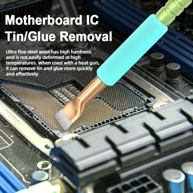 BEST VBST-81 Motherboard IC Glue Removal Chip Dust Aluminum Alloy Clean Brush Set, BEST VBST-81