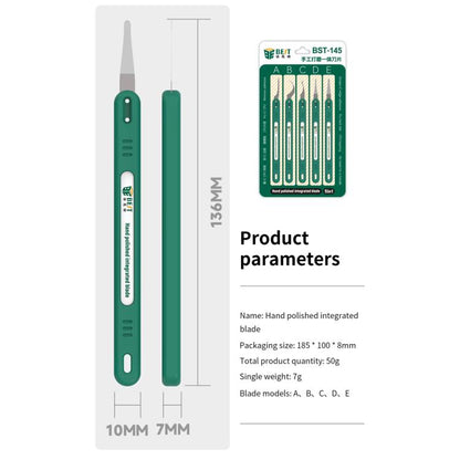 BEST BST-145 5 in 1 Cutting Glue Removal Disassembly Blades Set, BEST BST-145