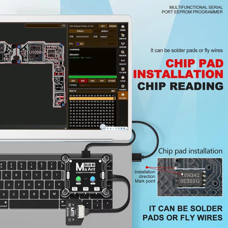 MaAnt E1 Multifunctional Serial Port EEPROM Programmer, Only Programmer, 16 Pro/16 Pro Max IC Module, Programmer+16 Pro/Pro Max IC module