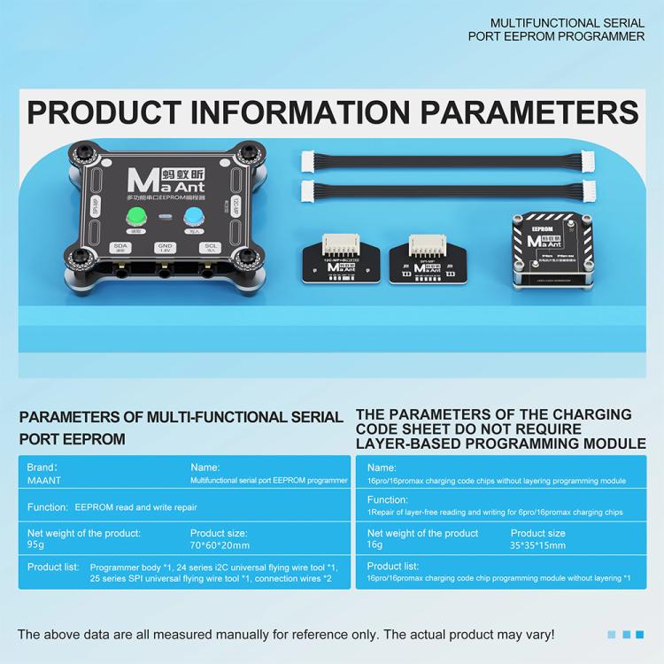 MaAnt E1 Multifunctional Serial Port EEPROM Programmer, Only Programmer, 16 Pro/16 Pro Max IC Module, Programmer+16 Pro/Pro Max IC module