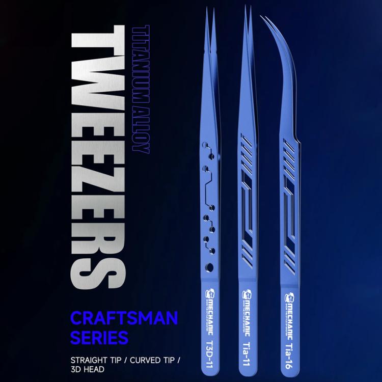 Mechanic Motherboard Flying Wire Titanium Alloy Tweezers, T3D-11, Tia-11, Tia-16