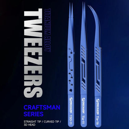 Mechanic Motherboard Flying Wire Titanium Alloy Tweezers, T3D-11, Tia-11, Tia-16