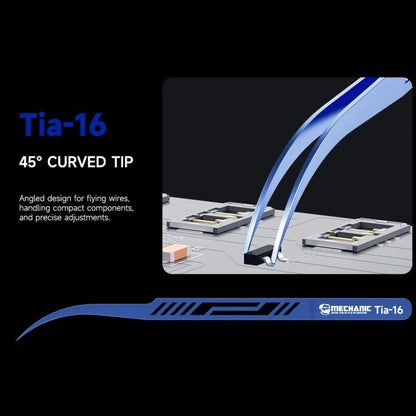 Mechanic Motherboard Flying Wire Titanium Alloy Tweezers, T3D-11, Tia-11, Tia-16