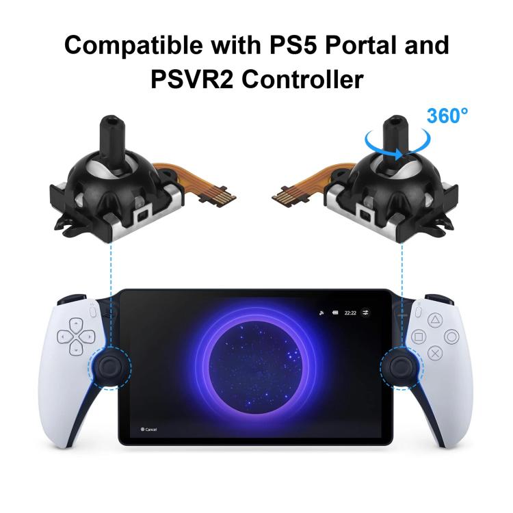 1 Pair 3D Hall Effect Analog Joystick, For Sony PS5 Portal