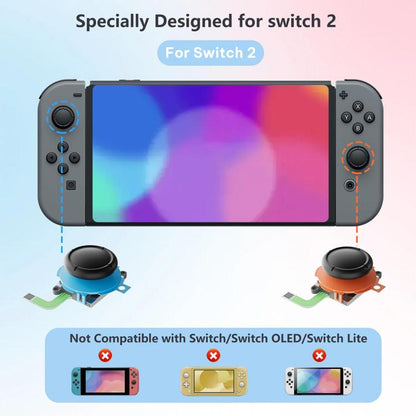 1 Pair Original 3D Button Analog Sticks Controller Thumbstick, For Nintendo Switch 2