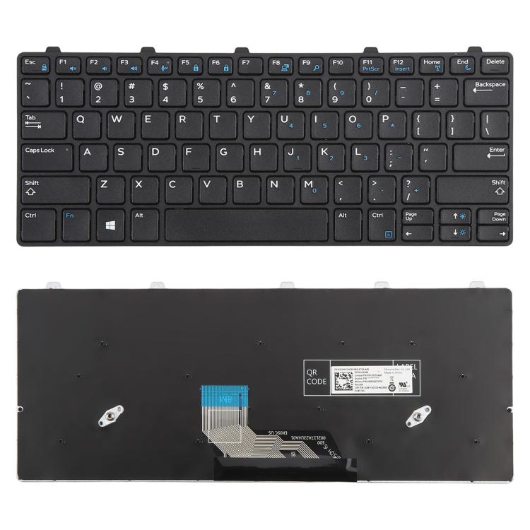 For Dell Latitude 13 3380 3180 3189 3190 343NN 0343NN US Version Laptop Keyboard, Not Compatible with Chromebook 11 3180 3189, For Dell Latitude 13 3380(Black)