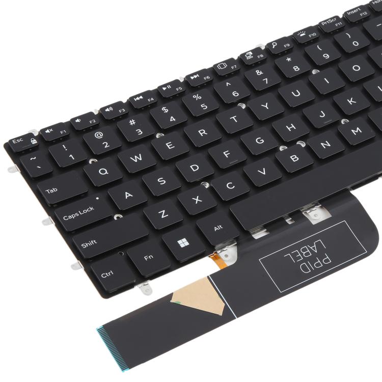 For Dell XPS 13 7390 9370 9380 P82G US Version Backlit Laptop Keyboard, For Dell XPS 13 7390(Black)