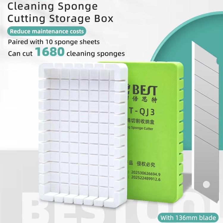 BEST BST-QJ3 Nano Sponge Cutting Storage Box with 10 Sponge Sheets, BEST BST-QJ3