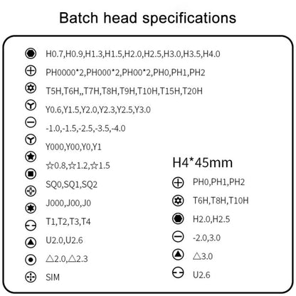 78 in 1 Precision Electric Screwdriver Kit with 5 Torque Levels / 4 LED Lights, 78 in 1