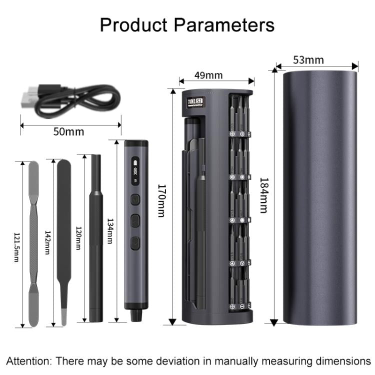 78 in 1 Precision Electric Screwdriver Kit with 5 Torque Levels / 4 LED Lights, 78 in 1