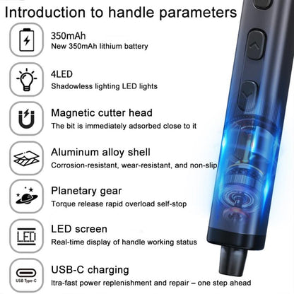 78 in 1 Precision Electric Screwdriver Kit with 5 Torque Levels / 4 LED Lights, 78 in 1