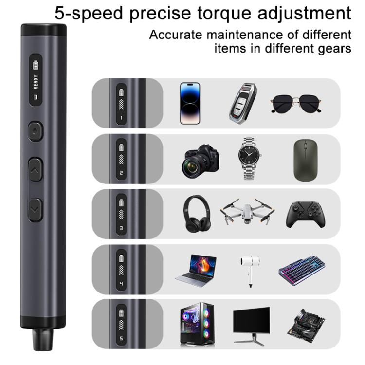 78 in 1 Precision Electric Screwdriver Kit with 5 Torque Levels / 4 LED Lights, 78 in 1