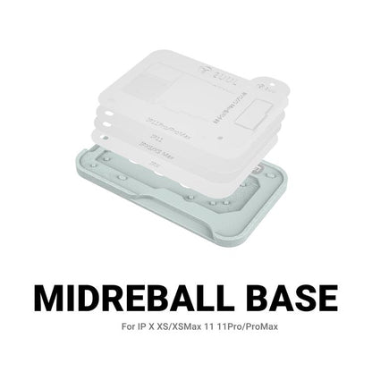 2uul BH41 Middle Layer BGA Reballing Stencil Platform Set for iPhone X-11 Series, 2uul BH41