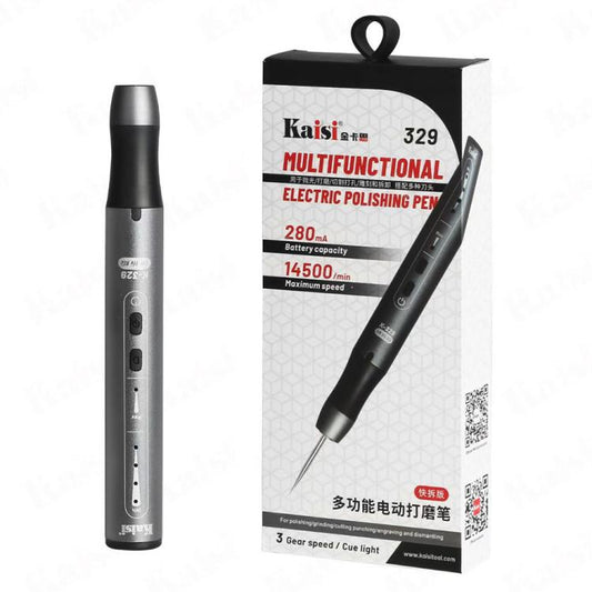 Kaisi 329 Multifunction Charging Polish Pen with 9pcs Grinding Heads, Kaisi 329