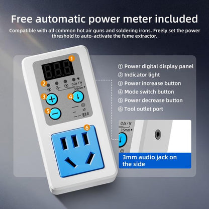Qianli AF100 Lung-Replacement Manual / Automatic High-Suction Dust and Mist Purifier, EU Plug, US Plug