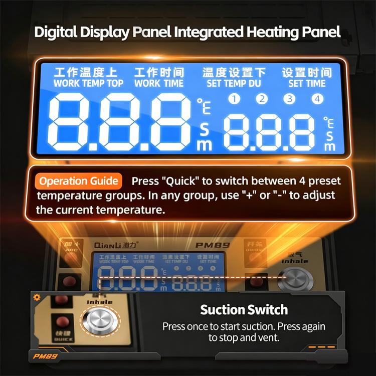Qianli PM86 Universal Screen Disassembling Heating Separator, EU Plug, US Plug